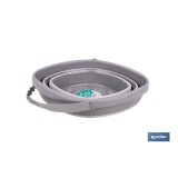 CUBO PLEGABLE COLOR GRIS/BLANCO 11 L