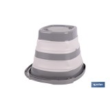 CUBO PLEGABLE COLOR GRIS/BLANCO 11 L