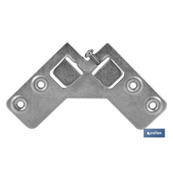 COLGADOR ESCUADRA DOBLE ZINCADO 59X59 MM