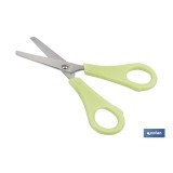 TIJERA ESCOLAR CON PUNTA REDONDA DE COLOR VERDE 13,3 CM