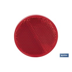 CATADIÓPTRICO REDONDO ROJO Ø 60 MM ADHESIVO