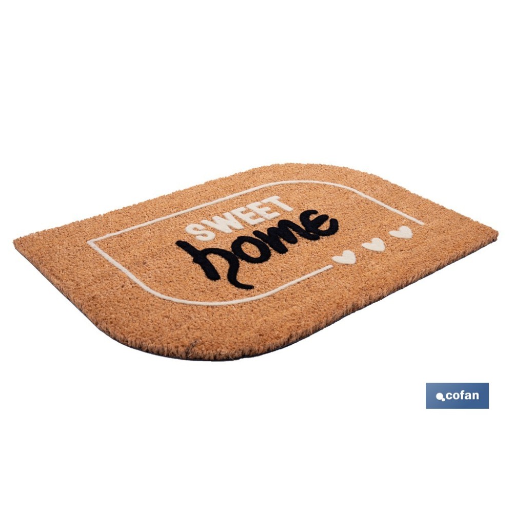 FELPUDO INTERIOR COCO FLOQUEADO 40X60X1,50 CM (SWEET HOME)