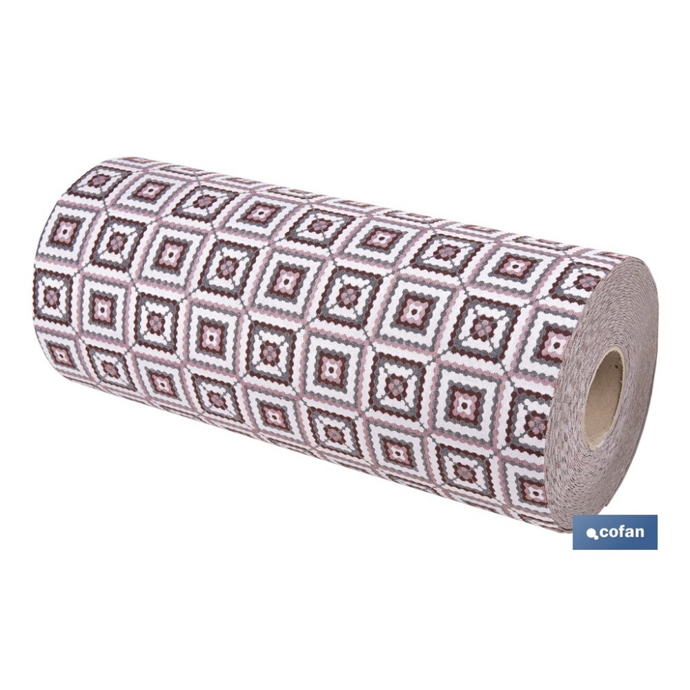 ROLLO DE ALFOMBRA EN CUADROS CROCHET 50% ALGODÓN 50% POLIÉSTER 50 CM X 15 M