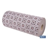 ROLLO DE ALFOMBRA EN CUADROS CROCHET 50% ALGODÓN 50% POLIÉSTER 50 CM X 15 M