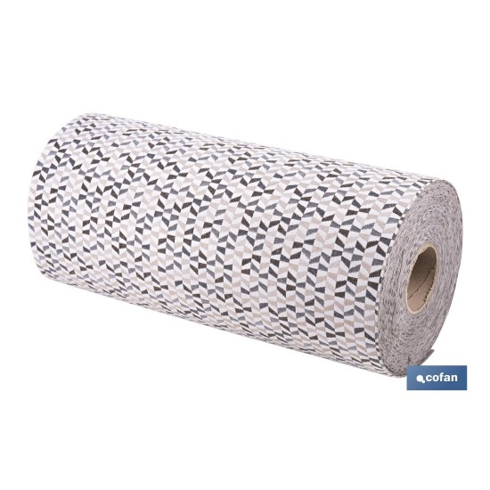 ROLLO DE ALFOMBRA EN MOSAICOS VANGUARDISTA 50% ALGODÓN 50% POLIÉSTER 50 CM X 15 M