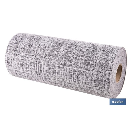 ROLLO DE ALFOMBRA JASPEADA GRIS MARENGO 50% ALGODÓN 50% POLIÉSTER 50 CM X 15 M