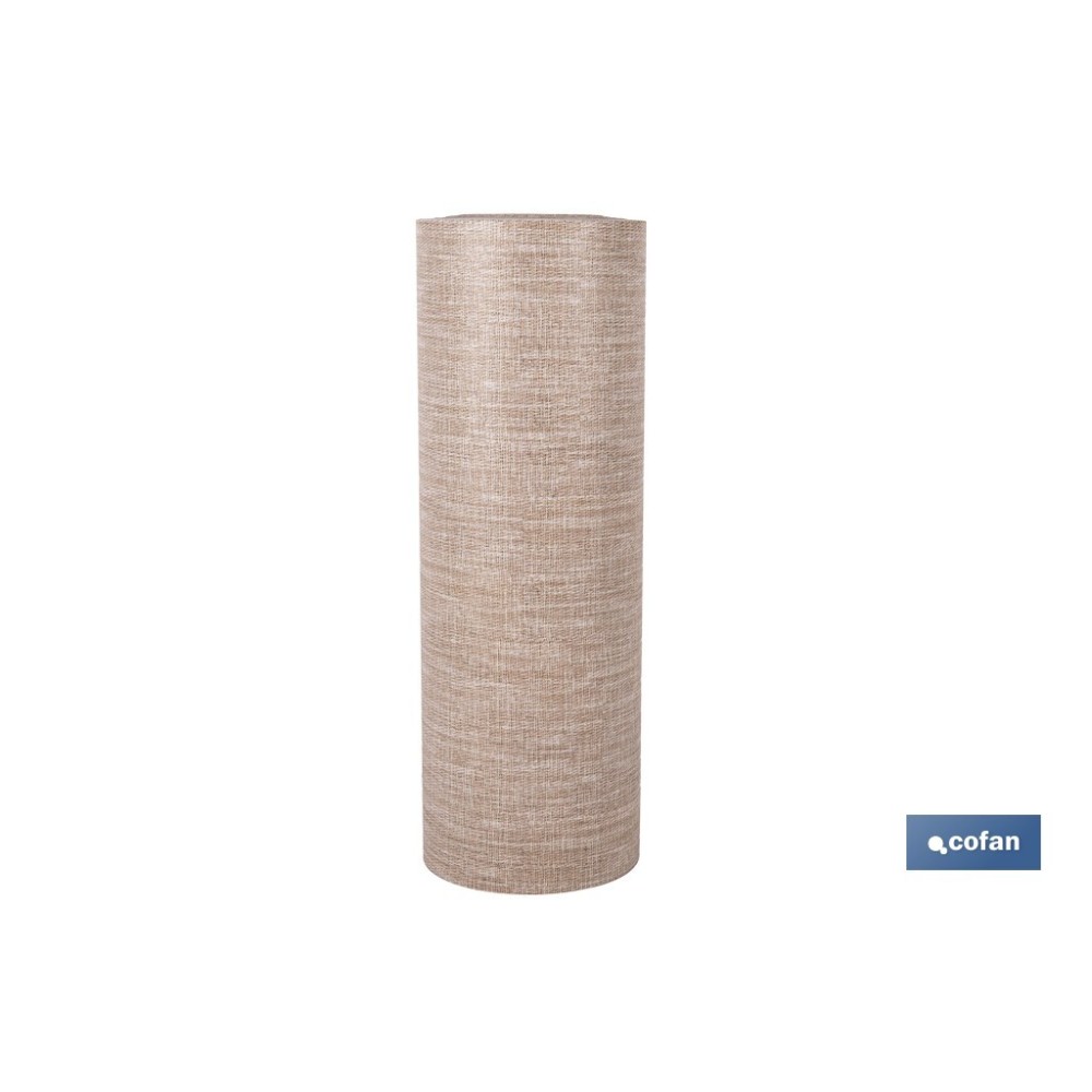ROLLO DE ALFOMBRA VINÍLICA CON EFECTO JASPEADO BEIGE 84% VINILO 16% POLIÉSTER 52 CM X 20 M