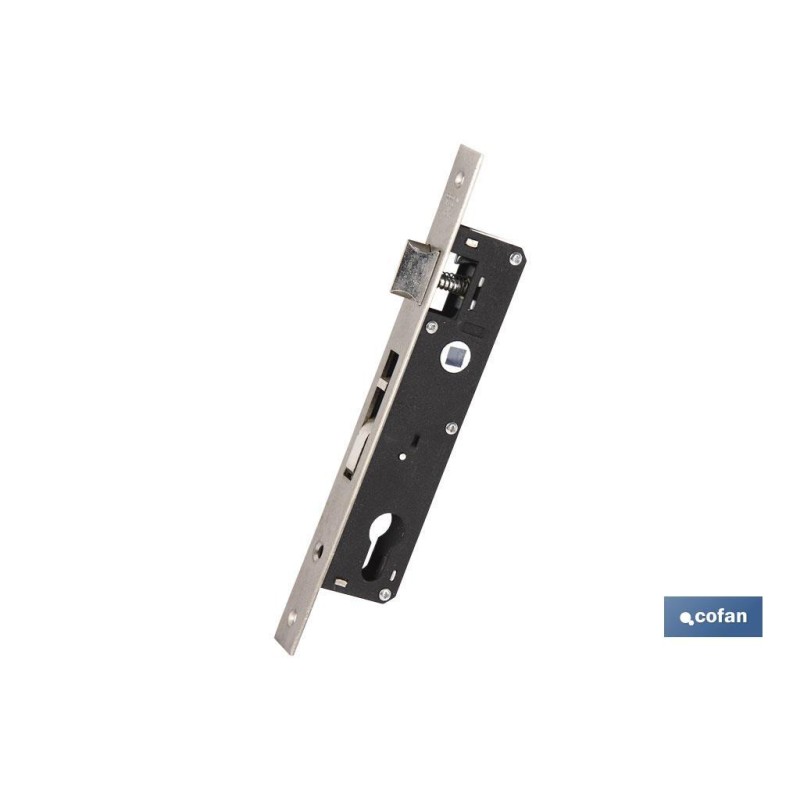 Cerradura Embutir Gancho D85E33 Inox (L.Corta)