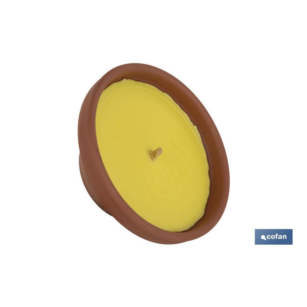 VELA AROMÁTICA DE CITRONELA RECIPIENTE TERRACOTA 300 G