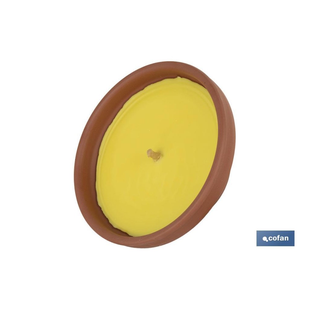 VELA AROMÁTICA DE CITRONELA RECIPIENTE TERRACOTA 300 G