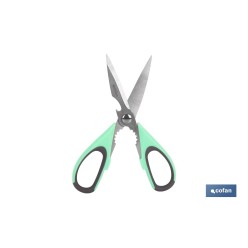 TIJERAS VERDES DE ACERO INOX. MODELO SENA 22 CM