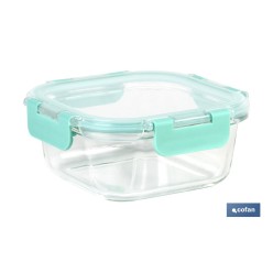 SET DE 2 RECIPIENTES DE BOROSILICATO MODELO AGATHA 520 ML - 800 ML