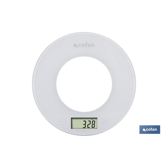 BÁSCULA DE COCINA DIGITAL CON CUENCO DE CAPACIDAD 3,8 L 10 KILOS Ø25,5 X 14 CM