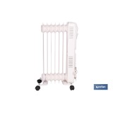 RADIADOR DE ACEITE CON TERMOSTATO REGULABLE Y VENTILADOR 7 ELEMENTOS 1500 W