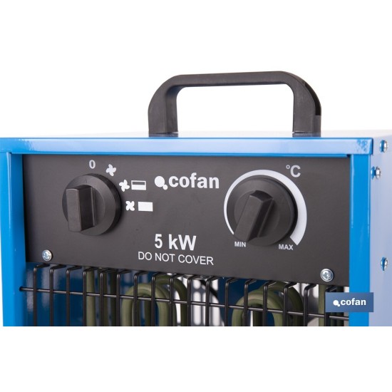 CALEFACTOR INDUSTRIAL DE 400 V TRIFÁSICO 30/2500/5000 W