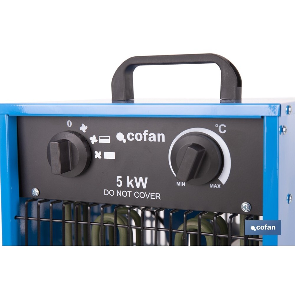 CALEFACTOR INDUSTRIAL DE 400 V TRIFÁSICO 30/2500/5000 W