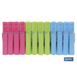 PACK 24 UDS PINZAS PLÁSTICO STANDAR 7cm