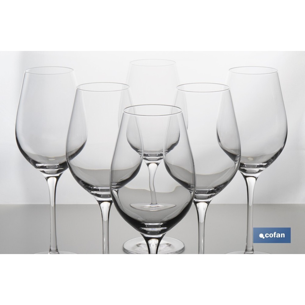PACK DE 6 COPAS JEREZANA PIE ALTO 30 CL 21 CM