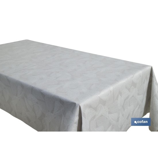 ROLLO DE MANTEL ANTIMANCHAS RESINADO FICUS 60 % ALGODÓN, 40 % POLIÉSTER 1,40 X 20 M