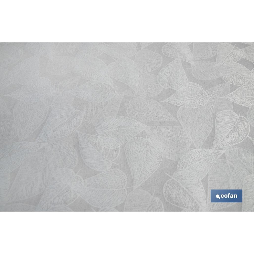 ROLLO DE MANTEL ANTIMANCHAS RESINADO FICUS 60 % ALGODÓN, 40 % POLIÉSTER 1,40 X 20 M