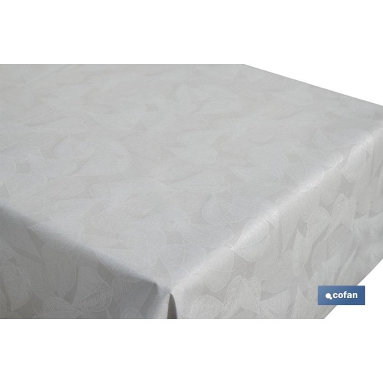 ROLLO DE MANTEL ANTIMANCHAS RESINADO FICUS 60 % ALGODÓN, 40 % POLIÉSTER 1,40 X 20 M