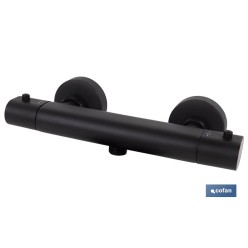 GRIFO TERMOSTATICO DUCHA NEGRO MATE MODELO KERCH