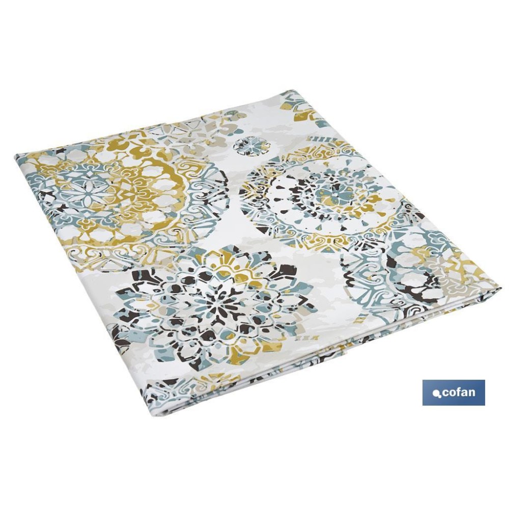 MANTEL ANTIMANCHAS MOSAICO CALIDO 1,40 X 2,50
