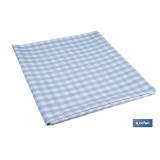 MANTEL ANTIMANCHAS CUADROS AZULES 1,40 X 2,00
