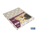 MANTEL ANTIMANCHA LUNARES BEIGE 1,40 X 1,80