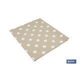 MANTEL ANTIMANCHA LUNARES BEIGE 1,40 X 1,80