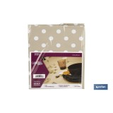 MANTEL ANTIMANCHA LUNARES BEIGE 1,40 X 3,00