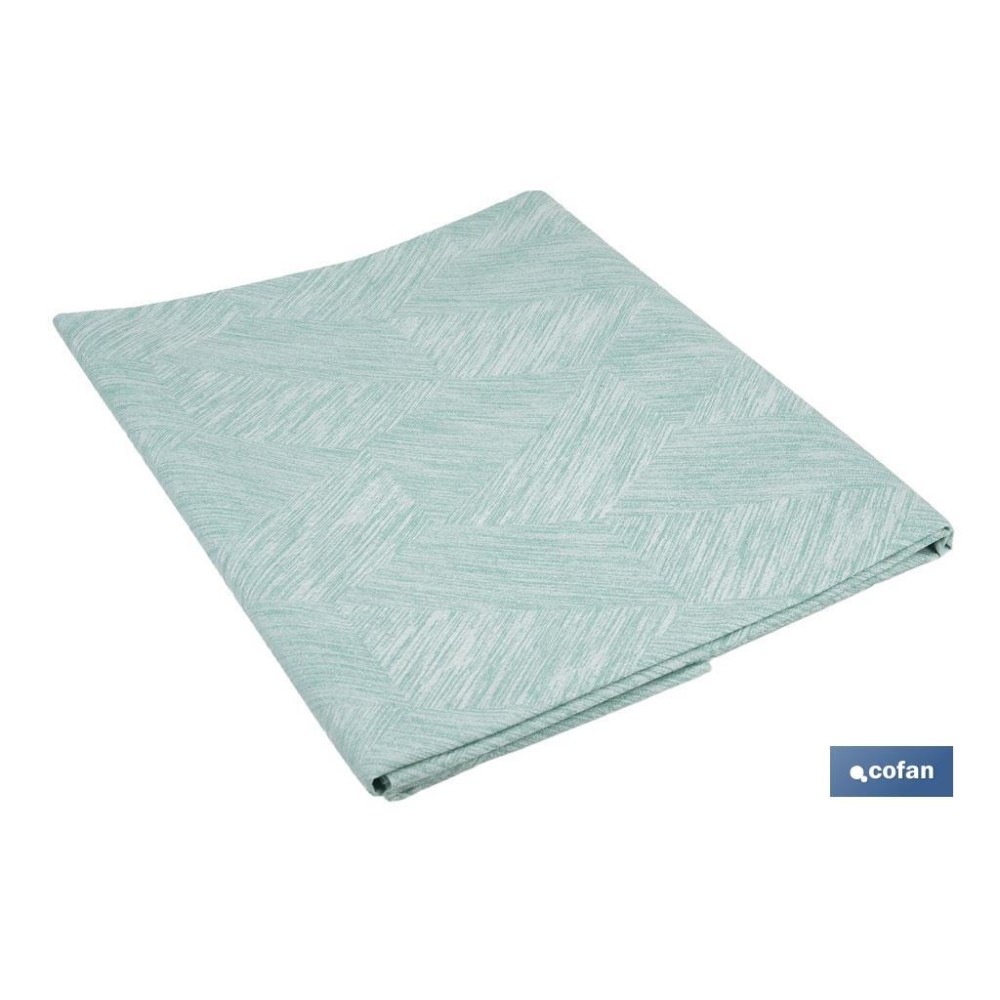 MANTEL ANTIMANCHAS RESINADO TURQUESA 1,40 x2,00m