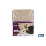 MANTEL ANTIMANCHAS RESINADO TEXTURA BEIGE  1,40 x 1,40m