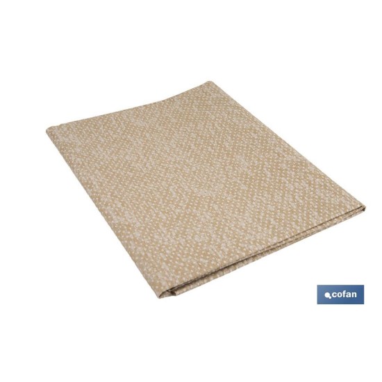 MANTEL ANTIMANCHAS RESINADO TEXTURA BEIGE  1,40 x2,50m