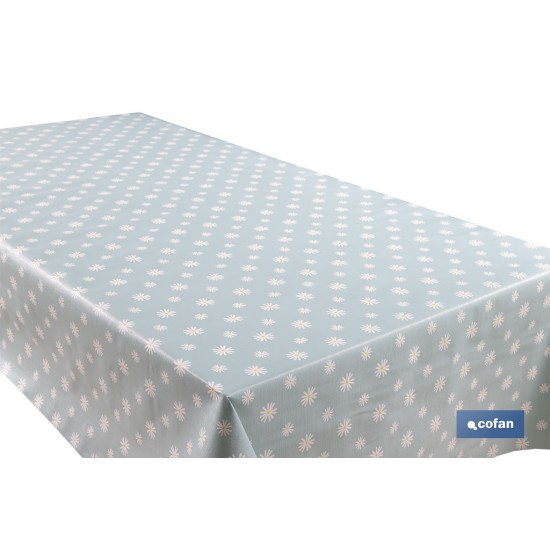 ROLLO DE HULE DISEÑO MARGARITAS JADE 1,40 x 25 M