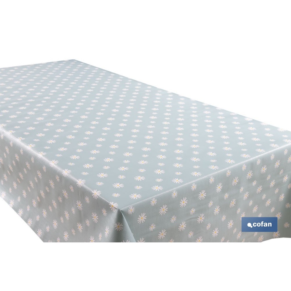 ROLLO DE HULE DISEÑO MARGARITAS JADE 1,40 x 25 M