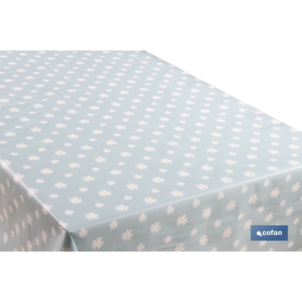 ROLLO DE HULE DISEÑO MARGARITAS JADE 1,40 x 25 M