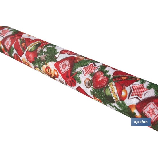 ROLLO DE MANTEL RESINADO ANTIMANCHAS ENCANTO NAVIDEÑO 75% ALGODÓN 25% POLIÉSTER 1,40 X 15 M