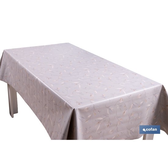 ROLLO DE HULE DISEÑO BOTÁNICO CON RAMAS DORADAS 1,40 X 20 M