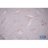 ROLLO DE HULE DISEÑO BOTÁNICO CON RAMAS DORADAS 1,40 X 20 M