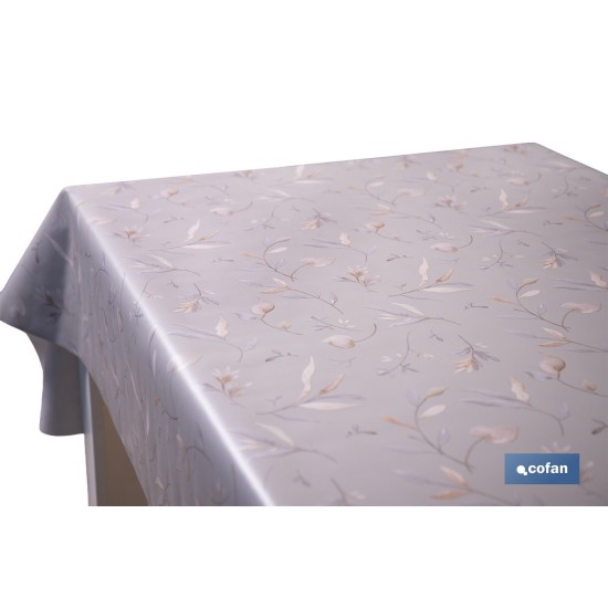 ROLLO DE HULE DISEÑO BOTÁNICO CON RAMAS DORADAS 1,40 X 20 M