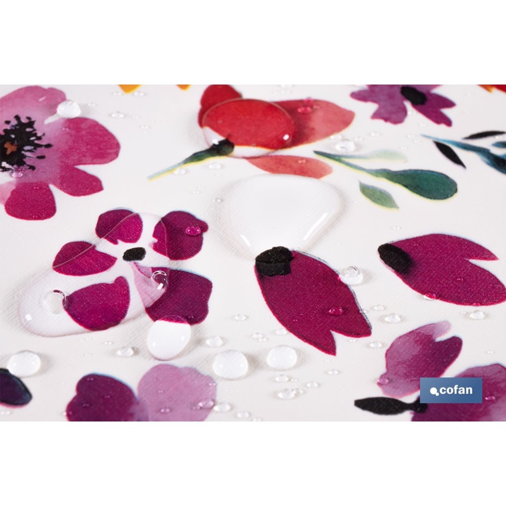 ROLLO DE HULE DISEÑO CAMPO FLORIDO  1,40 X 25 M