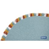 BAJOPLATO REDONDO DE COLOR AZUL MEDIDA 38 CM