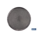 BAJOPLATO REDONDO DE COLOR PLATA MEDIDA 38 CM