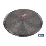 BAJOPLATO REDONDO DE COLOR PLATA MEDIDA 38 CM