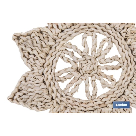 BAJOPLATO EN FORMA ESTRELLA  FIBRA NATURAL MEDIDA 30 CM