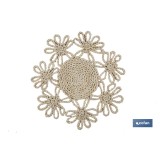 BAJOPLATO FORMA FLOR  FIBRA NATURAL MEDIDA 35 CM