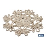 BAJOPLATO FORMA FLOR  FIBRA NATURAL MEDIDA 35 CM