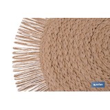 BAJOPLATO REDONDO FLECOS DE COLOR NATURAL MEDIDA 38 CM