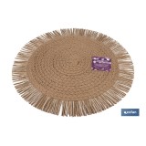 BAJOPLATO REDONDO FLECOS DE COLOR NATURAL MEDIDA 38 CM